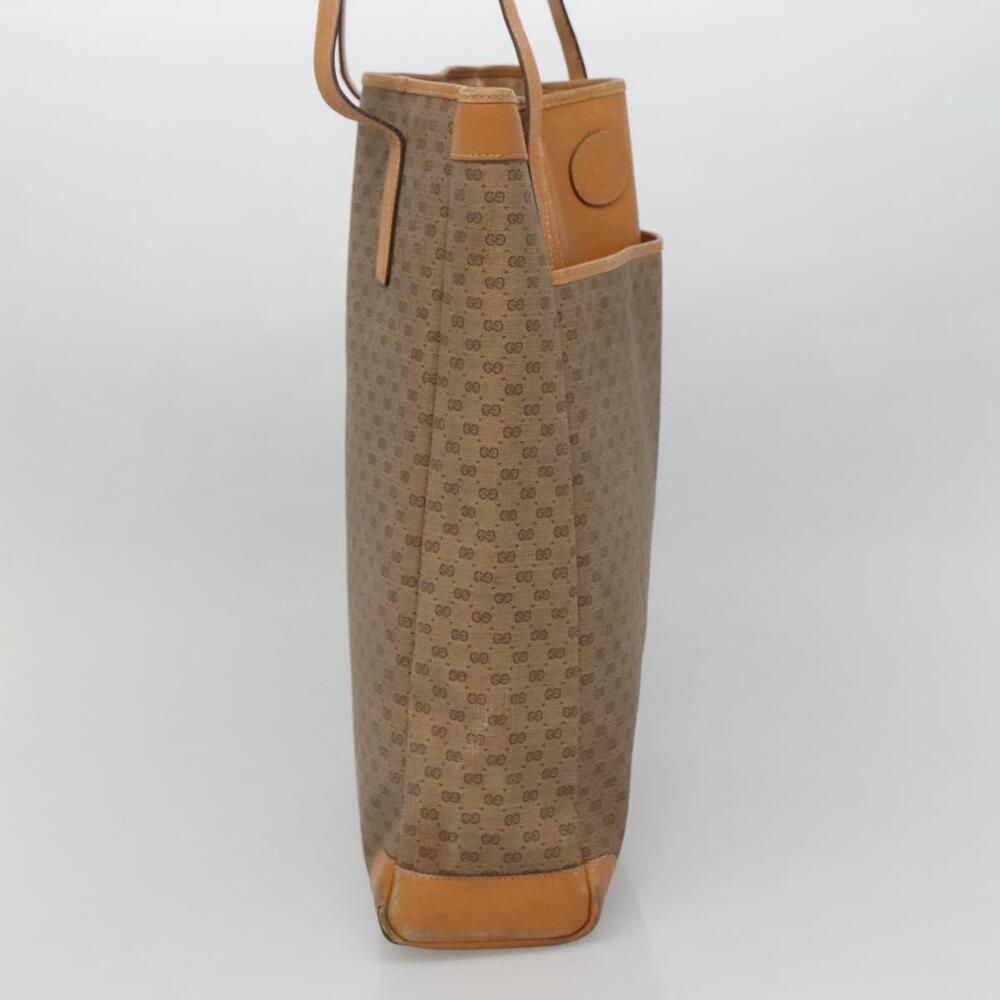 GUCCI Micro GG Canvas Tote Bag Pvc Beige Gold 002 123 002 123 - Picture 4 of 16